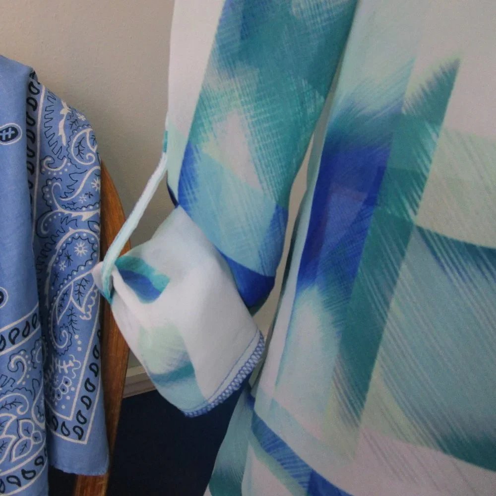 A.N.A Hi-Low Tunic Long Sleeve Roll-Tab Blouse - Picture 3 of 11